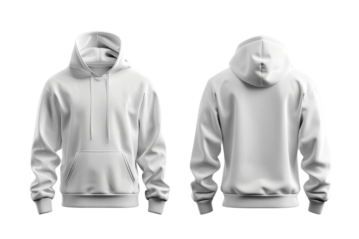 White hoodie mockup