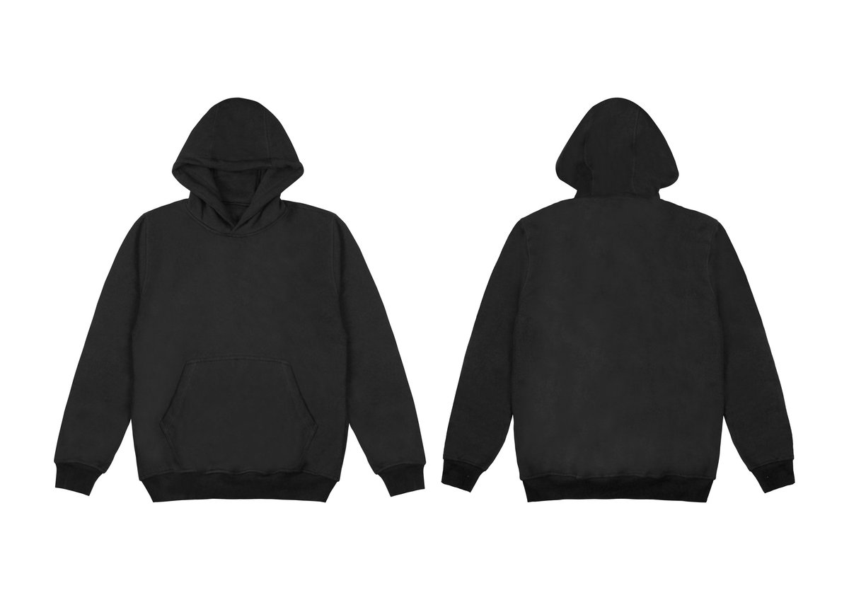 Black hoodie template