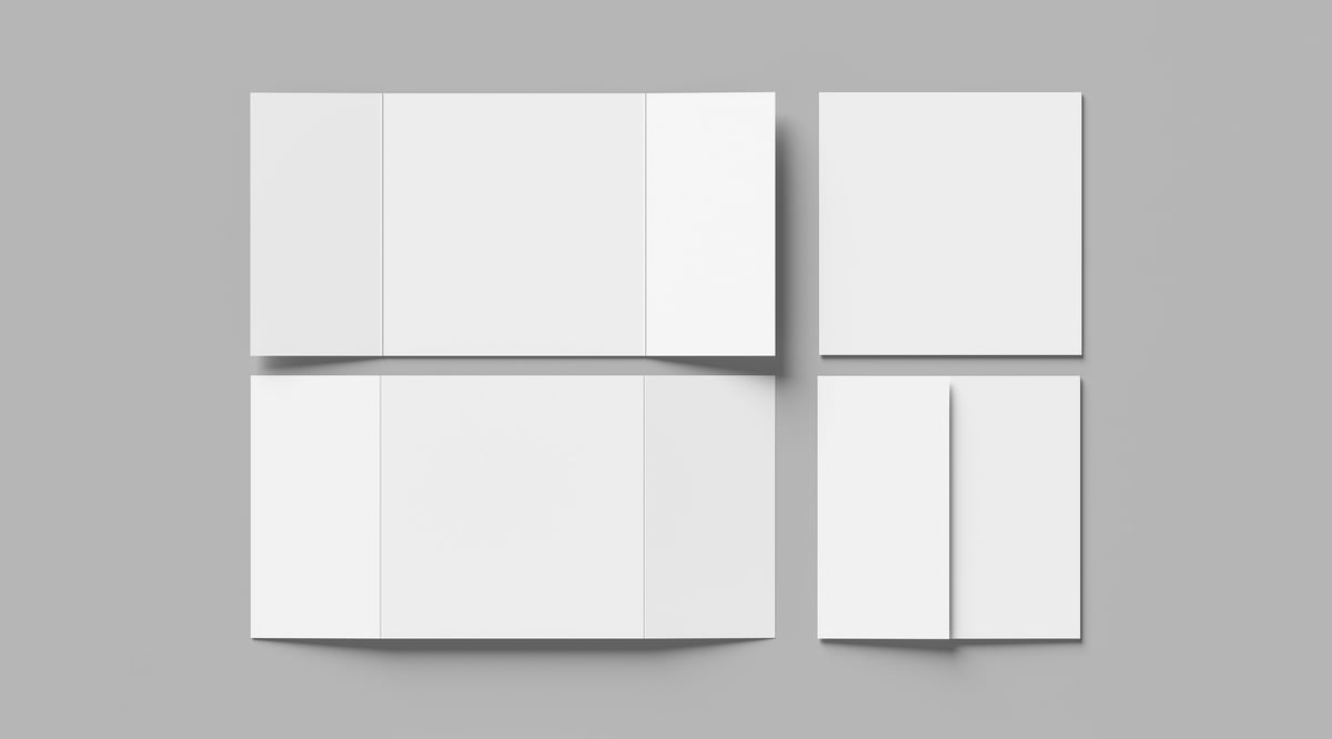 Gate fold brochure mock up